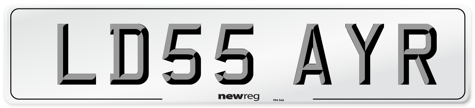 LD55 AYR Number Plate from New Reg